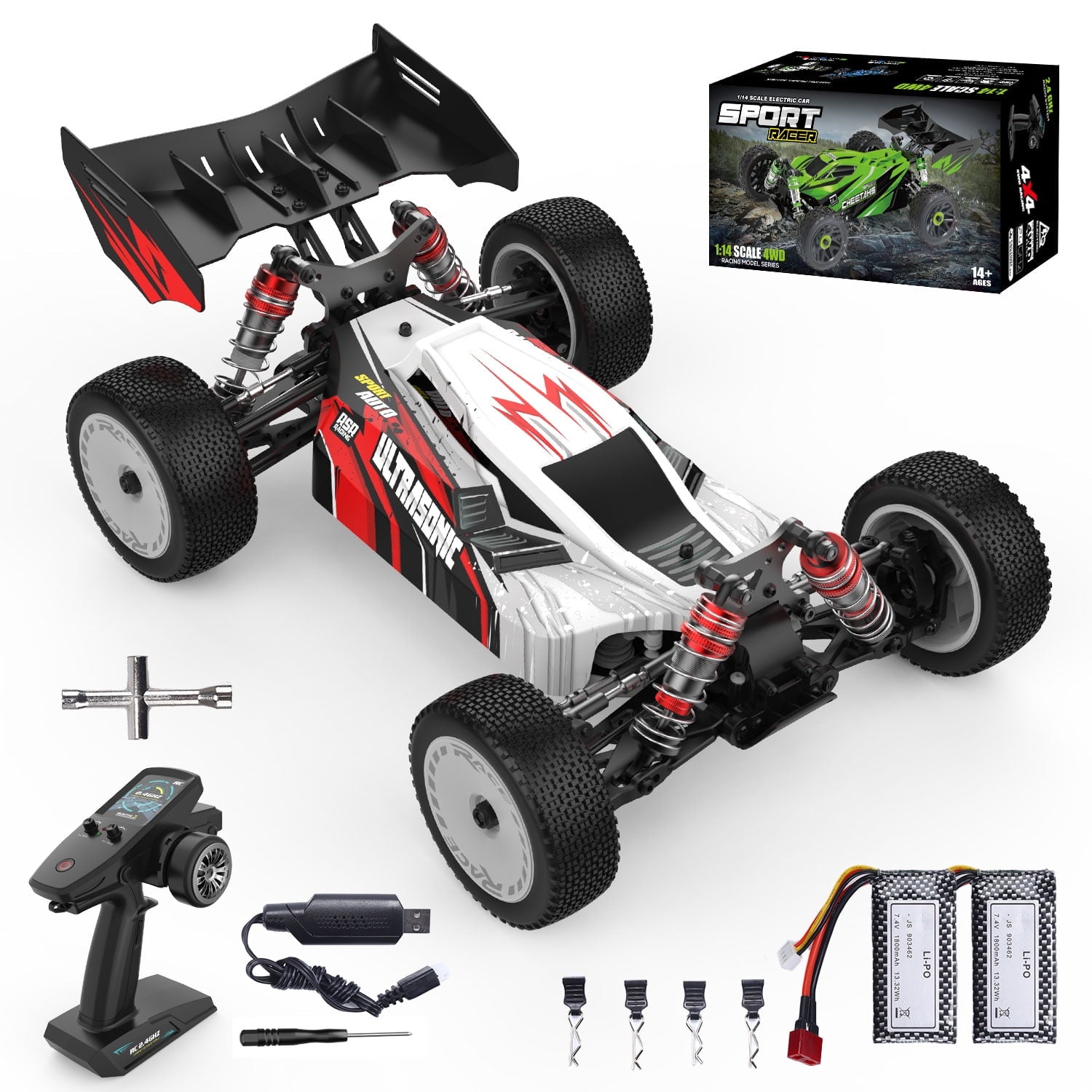 Brushless RC Truck, Super Fast RC Cars, 1/18 Chevrolet Colorado Hobby RC Trucks, 45km/h High Speed Remote Control Car With 2S Battery