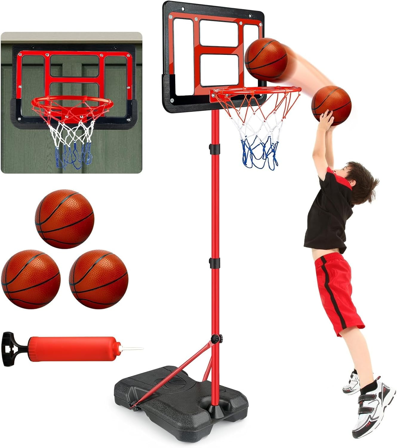JoyStone Kids Basketball Hoop Adjustable Height Toddler