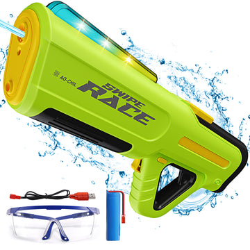 JoyStone Electric Water Blaster with Colorful Light, Automatic Manual Suction 2-in-1 Water Blaster for Adult Kids, Squirt Blasters 20 Ft Range, Pool Beach Outdoor Party Toys