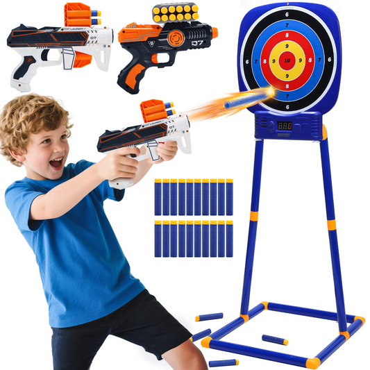 JoyStone Electronic Shooting Target Toys for Kids, Upgrade Digital Shooting Game with 2 Foam Dart Toy Blaster, Shooting Toys for Toddlers Boys Girls
