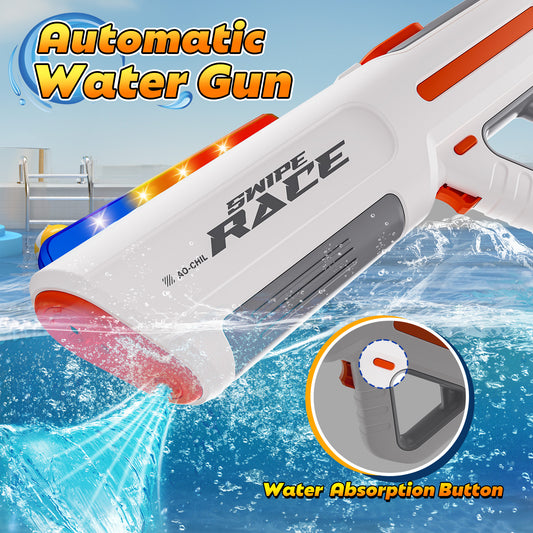JoyStone Electric Water Blaster with Colorful Light, Automatic Manual Suction 2-in-1 Water Blaster for Adult Kids, Squirt Blaster 20 Ft Range, Pool Beach Outdoor Party Toys
