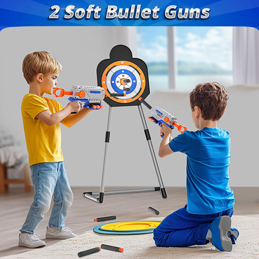 JoyStone 2 Pack Bow and Arrow Sets Kids, LED Light Up Archery Set with Standing Target, Indoor Outdoor Sport Gifts for Boys Girls Ages 4-8