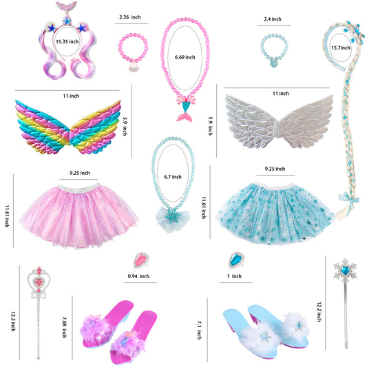 JoyStone 16 PCS Princess Dress Up Toys for Toddler Girls, Butterfly Wings, Presents Jewelry Toys for Toddler Girls 3-6 Years