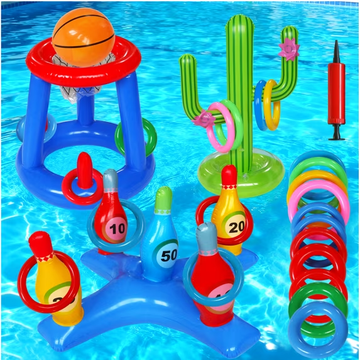 JoyStone Pool Basketball Toys for Kids and Adults, Pool Ring Toss Game Toys