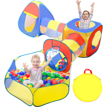 JoyStone Kids Play Tent Jungle Gym, Ball Pit, Pop Up Tents & Play Tunnel for Toddlers, Best Birthday Gift for Boys & Girls, Collapsible Children Play Tent Toy Indoor and Outdoor Games