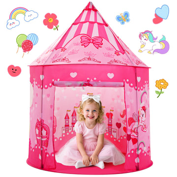 JoyStone Kids Play Tent, Foldable Tent for Kids with Carry Bag, Pop Up Tent with Star Lights for Children Indoor and Outdoor Games