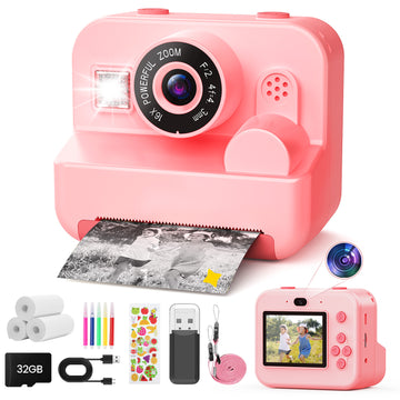 JoyStone Kids Camera Instant Print, Selfie Camera Gift for Girls and Boys Age 3-12