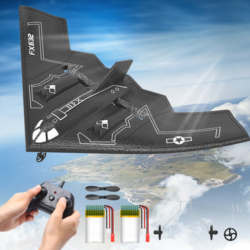 JoyStone Foam RC Airplane B2 Spirit Stealth Bomber Plane, 2 Channels 2.4 GHz RC Plane Toy, Easy to Fly RC Glider for Kids Boys Girls Adults