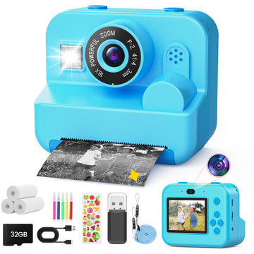 JoyStone Kids Camera Instant Print, Selfie Camera Gift for Girls and Boys Age 3-12