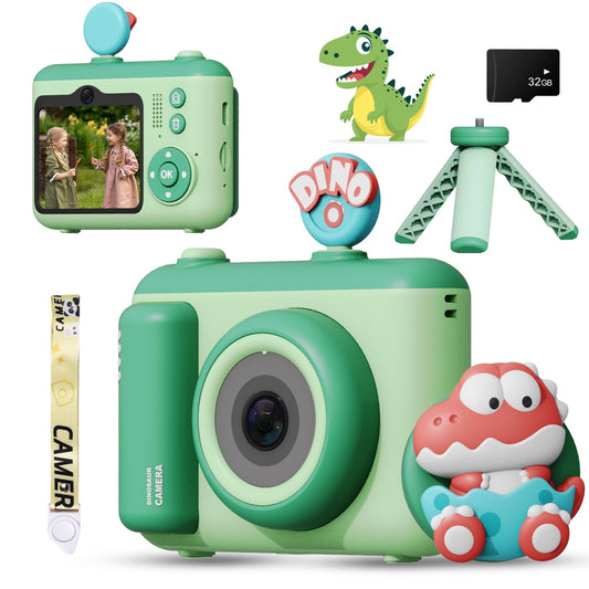 JoyStone Kids Camera with Detachable Lens Cap for kids, Christmas Birthday Toys Gifts for 3-8 Years Old Boys Girls, 1080P HD Kids Selfie Digital Camera with 32G SD Card