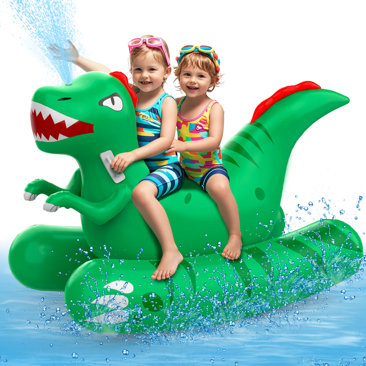 Pool Floats Rideable WonderStone Pool Floats, Inflatable Dinosaur Large Rideable Water Floa