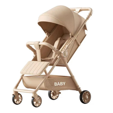 Wonderstone Quick Fold Baby Stroller, Compact and Lightweight Design for travel convenience, Beige