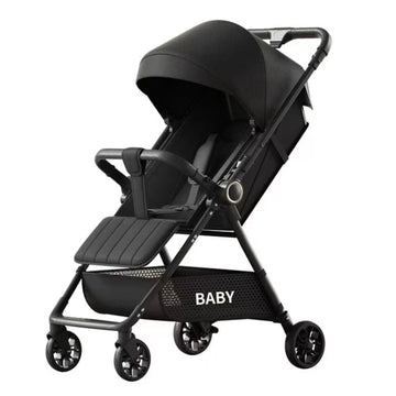 Wonderstone Quick Fold Baby Stroller, Compact and Lightweight Design for travel convenience, Black