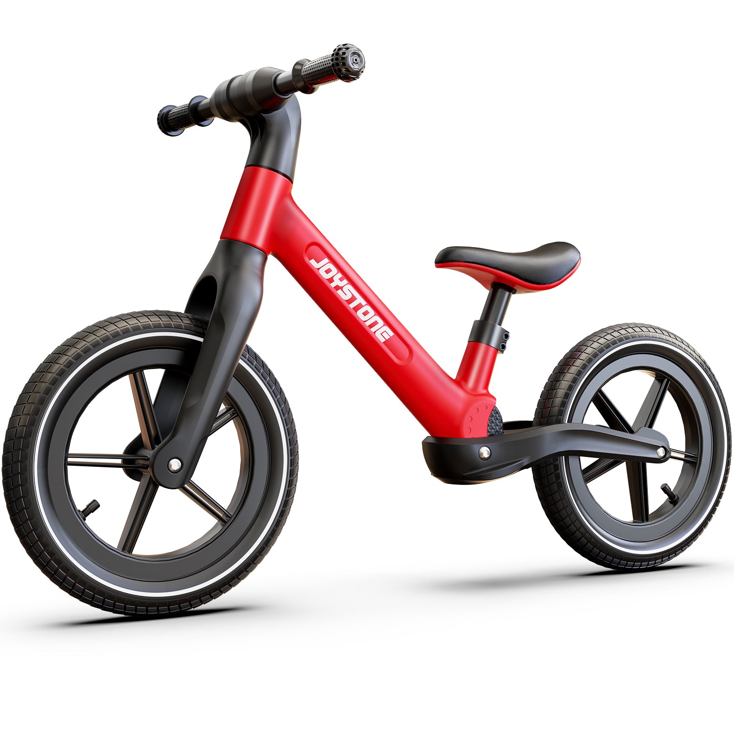 JoyStone 14 Inch Balance Bike for Kids, Toddler Balance Bike with Air Rubber Tires, Adjustable Seat, Lightweight No Pedal Training Bicycle, Gift Bike for 3-6 Boys Girls, Red