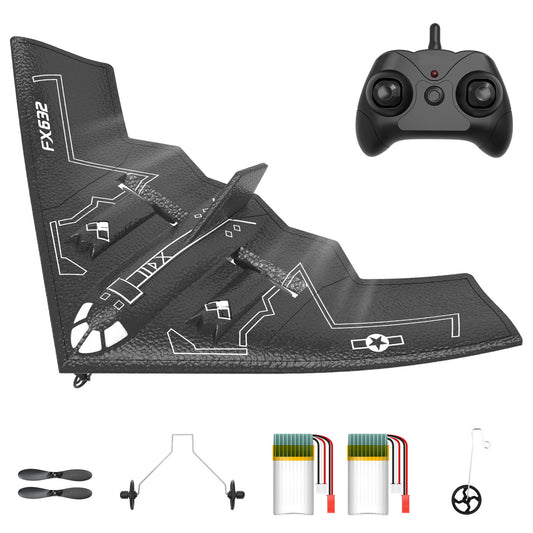 JoyStone Foam RC Airplane B2 Spirit Stealth Bomber Plane, 2 Channels 2.4 GHz RC Plane Toy, Easy to Fly RC Glider for Kids Boys Girls Adults