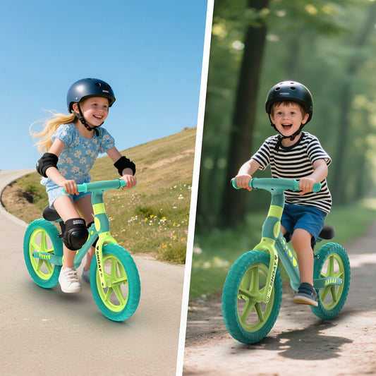 JoyStone Balance Bike Toys for Toddlers 18+ Months, Dinosaur Balance Bike with Adjustable Handlebar and Seat, No Pedals Bike Gift for Kids, Green