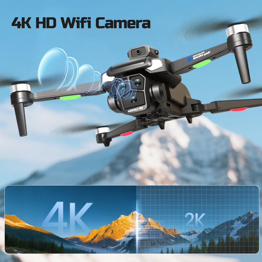 JoyStone FPV Drone with 4K HD Camera for Beginner, 720P Foldable RC Quadcopter with Brushless Motor, Optical Flow, 2 Batteries, Great Gift Toy for Kids Adults