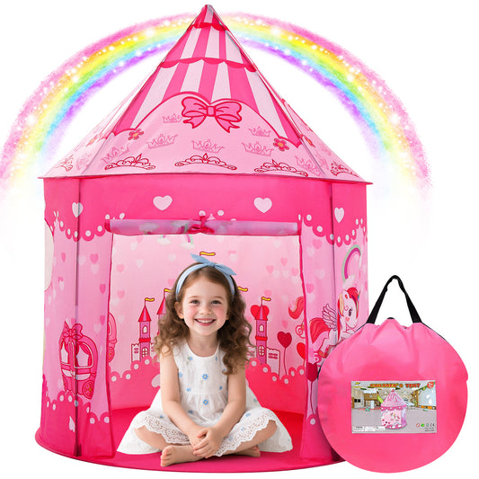 JoyStone Kids Play Tent, Foldable Tent for Kids with Carry Bag, Pop Up Tent with Star Lights for Children Indoor and Outdoor Games
