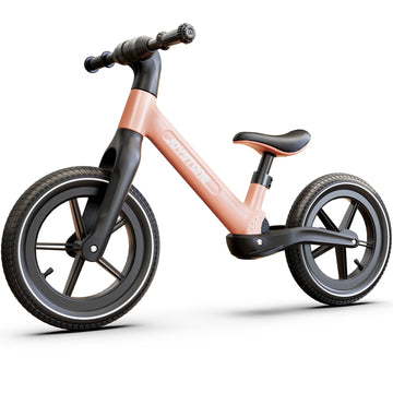 JoyStone 14 Inch Balance Bike for Kids, Toddler Balance Bike with Air Rubber Tires, Adjustable Seat, Lightweight No Pedal Training Bicycle, Gift Bike for 3-6 Boys Girls, Pink