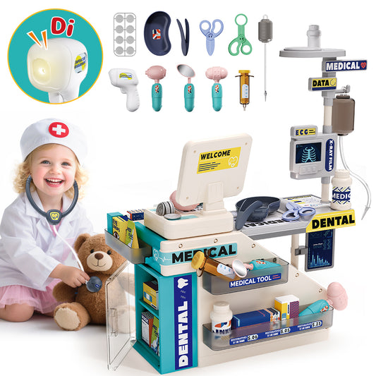 JoyStone Toy Doctor Kit, Interactive Pretend Play Medical Set with Lights & Sounds, Educational Toy for Boys & Girls, Ages 3-5