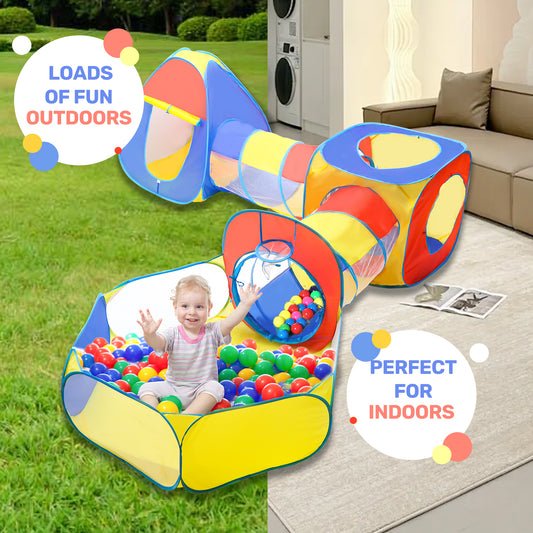 JoyStone Kids Play Tent Jungle Gym, Ball Pit, Pop Up Tents & Play Tunnel for Toddlers, Best Birthday Gift for Boys & Girls, Collapsible Children Play Tent Toy Indoor and Outdoor Games