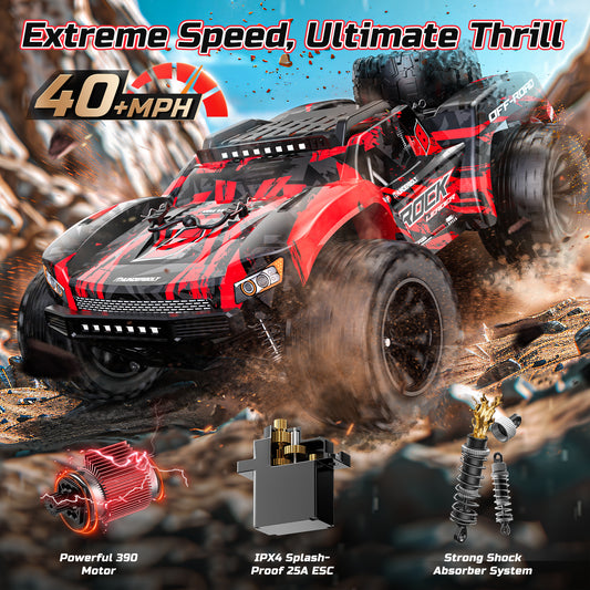 JoyStone 1:14 All Terrain RC Car RTR Buggy, Max 40+ MPH Off-Road Monster Truck, Hobby Electric Fast RC Truck for Adults Boys, Red