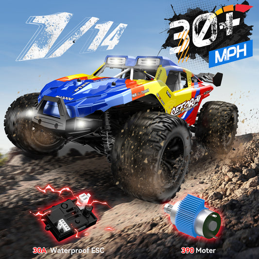 RC Car 1080P FPV Camera 1:16 Scale Off-Road Remote Control Truck Toy Gifts for Kids Adults 2 Batteries for 60 Min Play