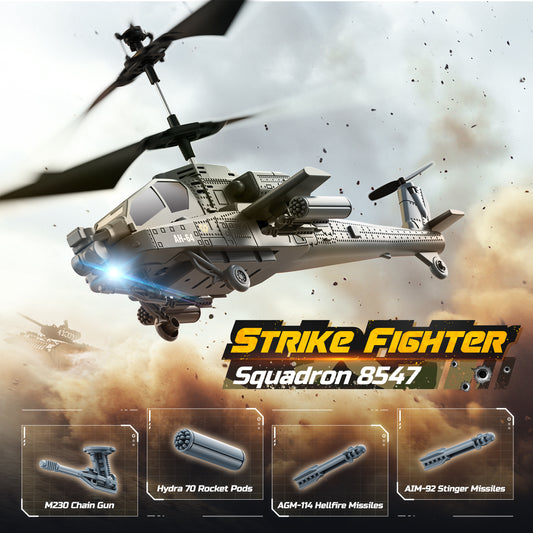 JoyStone 2.4GHz RC Helicopter for Kids, Remote Control Helicopter with Three Speed Modes, 30+ Min Flight Time, LED Lights & Altitude Hold, RC Toys for Boys Girls, Gray