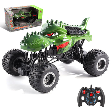 2.4GHz Remote Control Dinosaur Car Toys for Kids Boys, RC Dinosaur Car Toys, Indoor Outdoor All Terrain Electric RC Car Toys Gifts for 3 4 5 6 7 8 9 10 11 12 Boys Kids