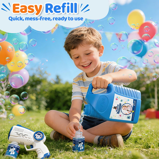 JoyStone Premixed Bubble Solution Refill 67.6 fl oz (2L), Ready-to-Use Bubble Liquid for Bubble Machines & Wands, No Mixing Required, Kids Outdoor Party Bubble Refill