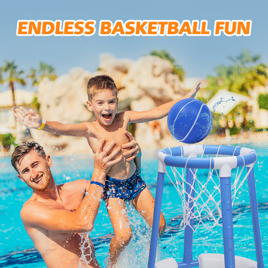JoyStone Pool Basketball Hoop for Kids, Floating Inflatable Toys with 3 Pool Balls and Pump, Swimming Pool Toy for boys and Girls