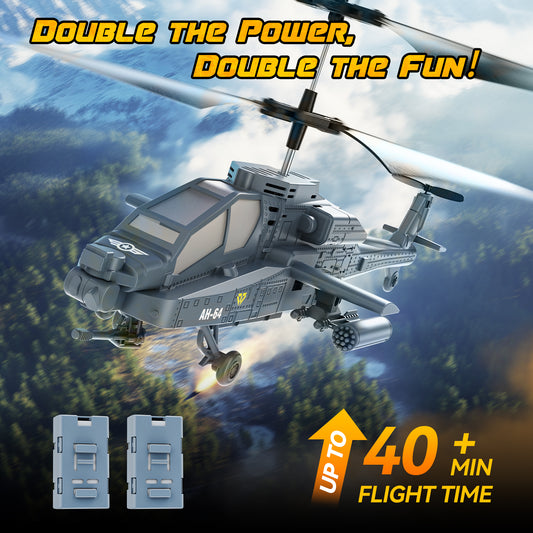JoyStone 2.4GHz RC Helicopter for Kids, Remote Control Helicopter with Three Speed Modes, 30+ Min Flight Time, LED Lights & Altitude Hold, RC Toys for Boys Girls, Gray