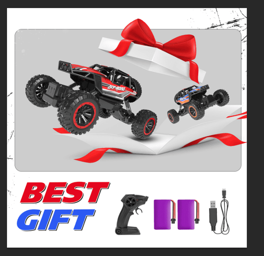 JoyStone 1:12 RC Cars 4WD off Road 2.4Ghz RC Monster Truck with Metal Shell and Light, Remote Control Car Crawler for Adult and Kid, 2 Batteries, Red