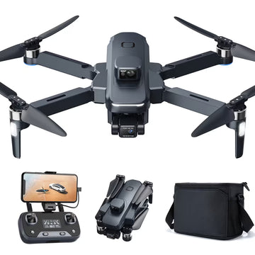 4K Drone with 3-Axis Gimbal & EIS, Holy Stone JY018 GPS Auto Return, 5.8G Phone Transmission, 36Min Flight Time, Obstacle Avoidance, Brushless Motor, Black