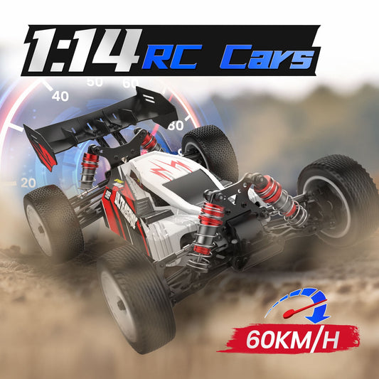 Large Brushless RC Car for Adults, Max 70+ KM/H High Speed Monster Truck, 1:16 Hobby Electric RC Truck, Off-Road All Terrain 2.4Ghz, Black & Red