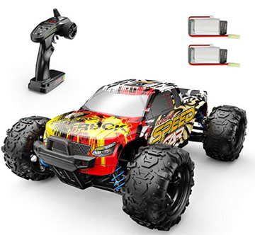 High Speed Remote Control Car 40+ KM/H for Adults 4WD Off Road RC Monster Truck 1:18 Scales 2.4GHz All Terrains Toy for Kids with 2 Batteries