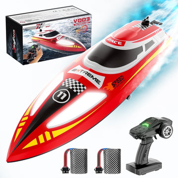 JoyStone RC Boat for Adults & Kids, 20+ MPH 2.4GHz Remote Control Boat for Pool and Lakes, with 2 Battery, 60 Min Running Time, Summer Toy
