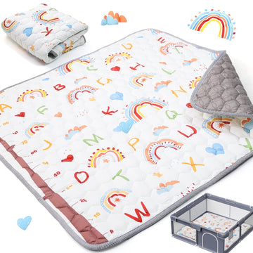 JoyStone Baby Play Mat, 50" X 50" Playpen Mat, Thick One-Piece Crawling Mat for Playpen, Odorless Soft Floor Mat, Anti-Slip Activity Playmats for Babies,Toddlers, Infants