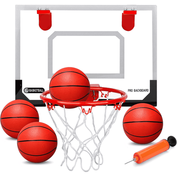 JoyStone Basketball Hoop for Kids, Over The Door Mini Basketball Hoops, Indoor Basketball Set for with 4 Balls, Kids Basketball Toy Gifts for Kids Boys Teens