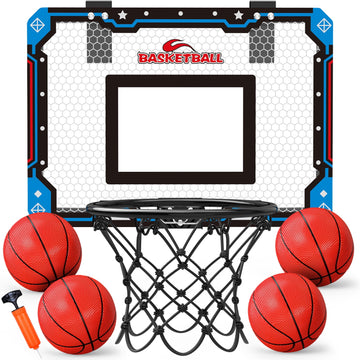 JoyStone Kids Basketball Toy, Over The Door Mini Basketball Hoops, Wall Room Basketball Hoop for Indoor Outdoor with 3 Balls, Kids Basketball Hoops for Toddler Boys Girls 3-10 Year