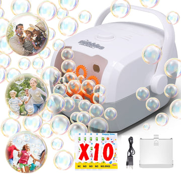 JoyStone Bubble Automatic Bubble Blowing Machine , 10,000+ Bubbles Per Minute, Bubble Toy for Indoor and Outdoor Birthday Parties