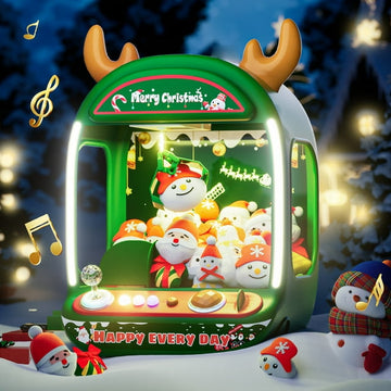 JoyStone Christmas Claw Machine with Lights & Bonus Plush Toys, Arcade Game Candy Grabber for 8-12 Kids, Ideal Gifts for Kids