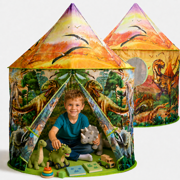 JoyStone Dinosaur Kids Play Tent, Discovery Dinosaur Pop up Tent, Indoor & Outdoor Playhouse Toys for Toddler Gift Boy & Girl