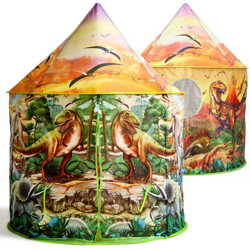 JoyStone Dinosaur Kids Play Tent, Discovery Dinosaur Pop up Tent, Indoor & Outdoor Playhouse Toys for Toddler Gift Boy & Girl