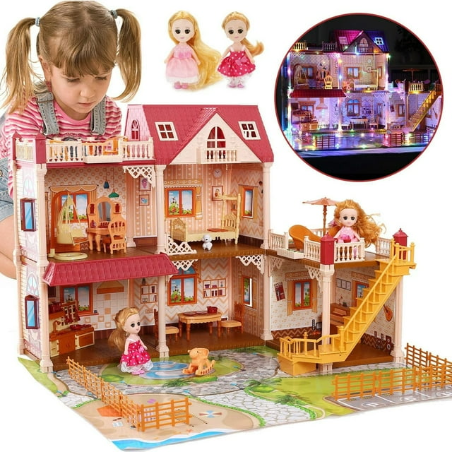 GALPADA 2 Juegos De Columpio Y Caballo Mecedor En Miniatura Para Casas De Muñecas, Accesorios DIY De Plástico Rosa, Ideales Para Manualidades Y Juego De Simulación