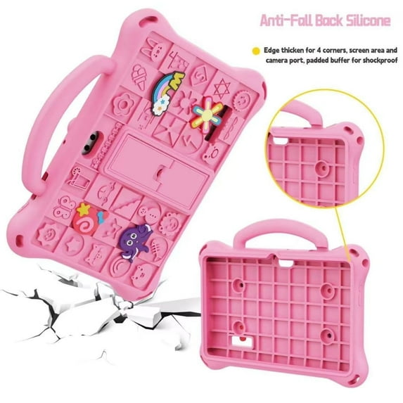 JoyStone Kids Tablet 7 inch Android 13, 4GB(2+2) RAM 32GB ROM, Fun Cartoon Case, Parental Control, Dual Camera, WiFi Bluetooth, Educational Tablet for Toddlers, Pink