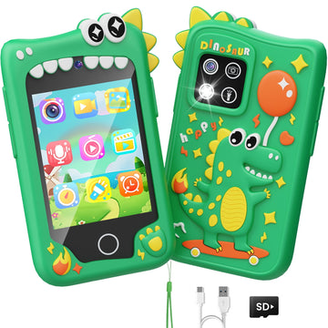 JoyStone Kids Smart Phone, 2.8" Touchscreen Toddler Learning Play Toy Phone with Dual Camera, Game, Music Player, Learning Toy Christmas Birthday Gifts for 3-9 Year Old Girls, Green