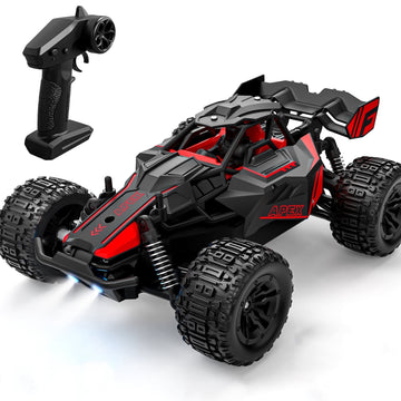 ‌JoyStone Remote Control Car for Kids, 2.4GHz Off-Road RC Car with LED Lights, 50 Mins Runtime, All Terrain RC Truck Toy for Boys Girls, Red