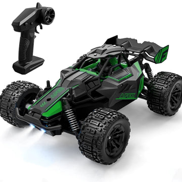 ‌JoyStone Remote Control Car for Kids, 2.4GHz Off-Road RC Car with LED Lights, 50 Mins Runtime, All Terrain RC Truck Toy for Boys Girls, Green