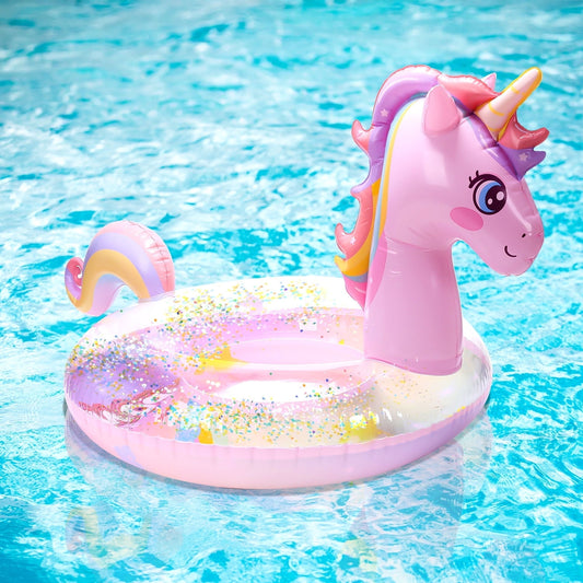 JoyStone Toddler Pool Floats, Water Swim Beach Floaties Toys Party Supplies,with Seat for Summer Beach Outdoor Children Infant Bath Toys for Toddler Kids 0-8 Years£¨Pink£©